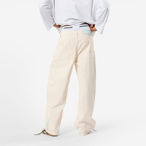 Spring 1 / Vertified Barrel Jeans - Egret