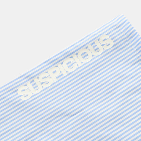 Spring 1 / Vertified Striped Cotton Shorts - Blue
