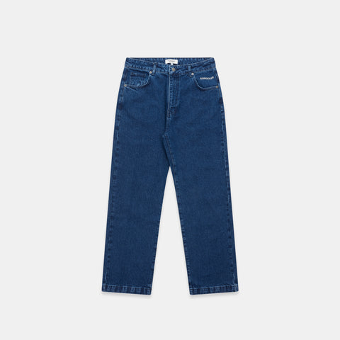 Wide Leg Denim - Dark Blue