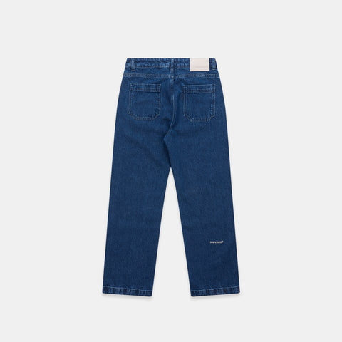 Wide Leg Denim - Dark Blue