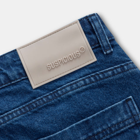 Wide Leg Denim - Dark Blue