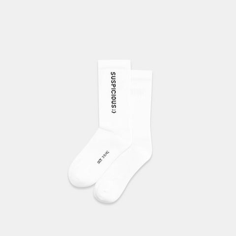 PL / The Smiley Socks - White