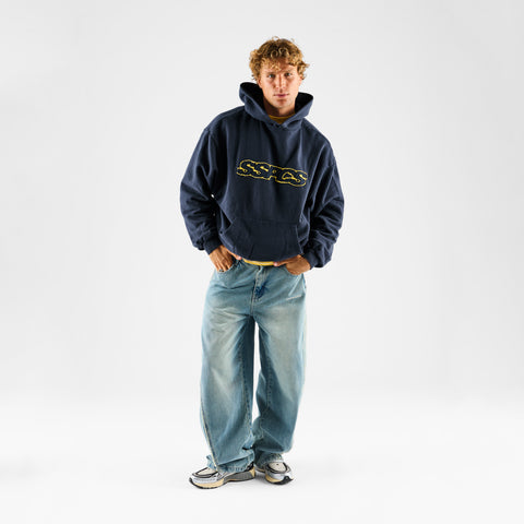 Summer Stripes / Yellow Layered SSPCS Applique Hoodie - Nightfall