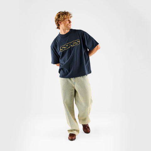 Summer Stripes / Yellow Layered SSPCS Applique Tee - Nightfall