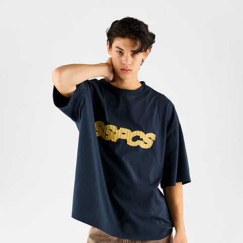 Summer Stripes / Yellow Striped SSPCS Applique Tee - Nightfall
