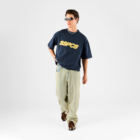 Summer Stripes / Yellow Striped SSPCS Applique Tee - Nightfall