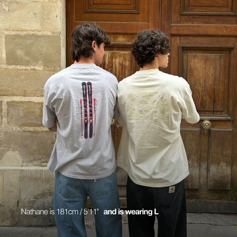 The Suspicious Ski Tee - Neutral Heather