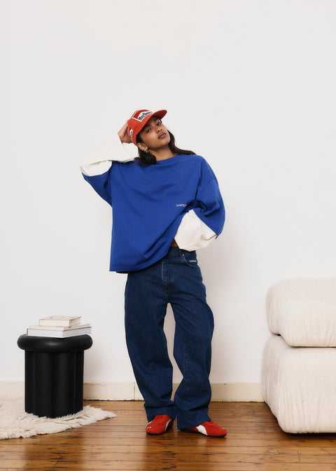 The Essentials Layered Longsleeve - Big Blue