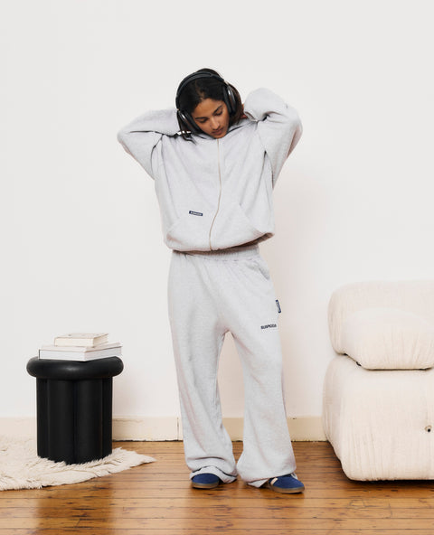 The Essentials Zip-Up Hoodie - Neutral Heather