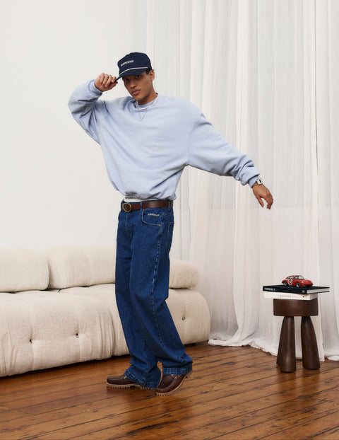 The Essentials Crewneck - Purple Grey