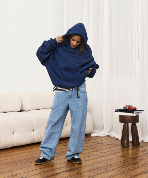 Wide Leg Denim - Mediterranean Blue