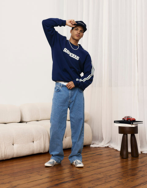 Wide Leg Denim - Mediterranean Blue