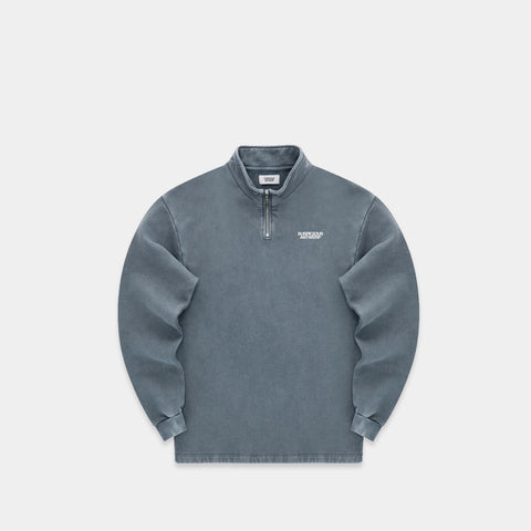 The Essentials Half-Zip Crewneck - Stonewash Navy