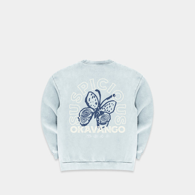 (The Butterfly Effect - Botswana) The Papillon Odyssey Crewneck  - Manor Blue