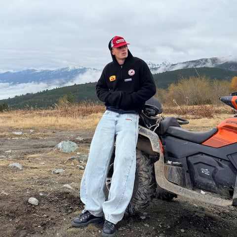 Winter3 / Patch Patrol Vintage Zip-Up - Black