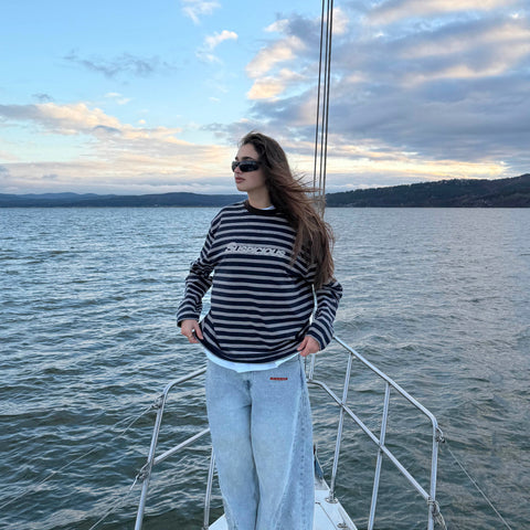 Winter3 / Flow Striped Longsleeve - Blue & Brown