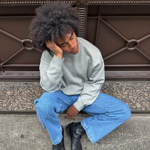 Winter2 / Core High Neck Knit - Frosted Green