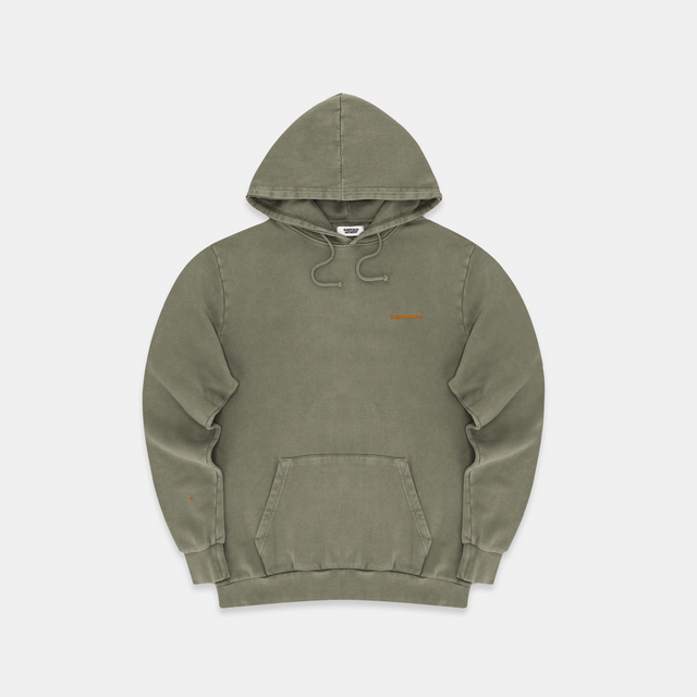 The Suspicious Smiley Hoodie - Army Green