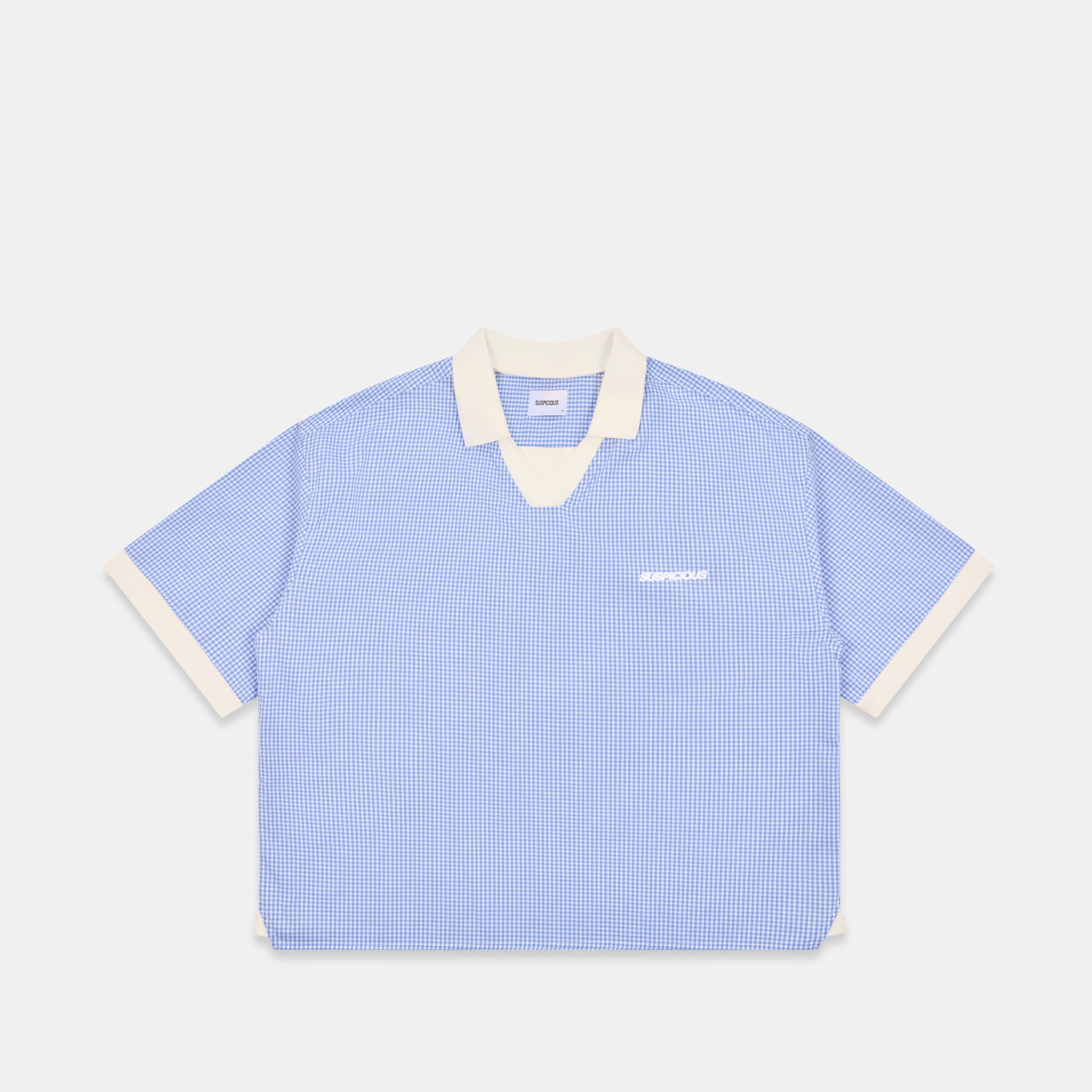 Check Polo Shirt - Light Blue – Suspicious Antwerp