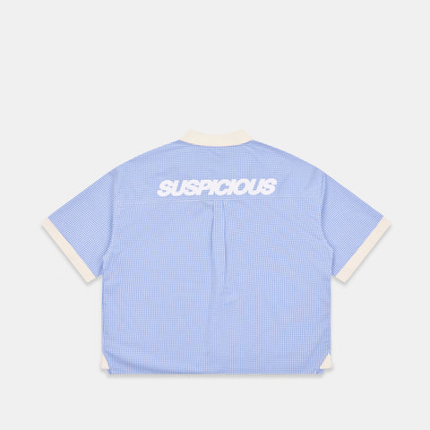 Boat / Check Polo Shirt - Light Blue