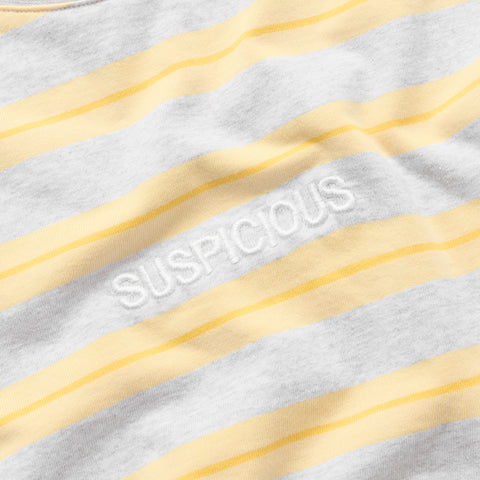 Summer Breeze / Mirror Striped Tee - Heather & Yellow