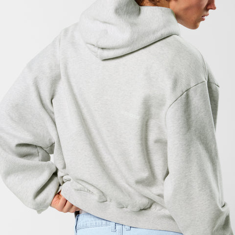 Off Season / Badge Line Up Zip-Up Hoodie - Ash