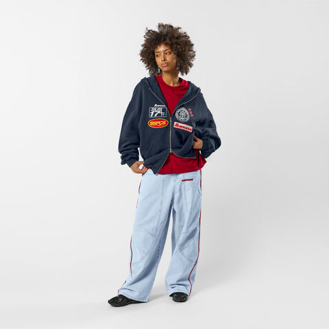 Off Season / Badge Line Up Zip-Up Hoodie - Nightfall