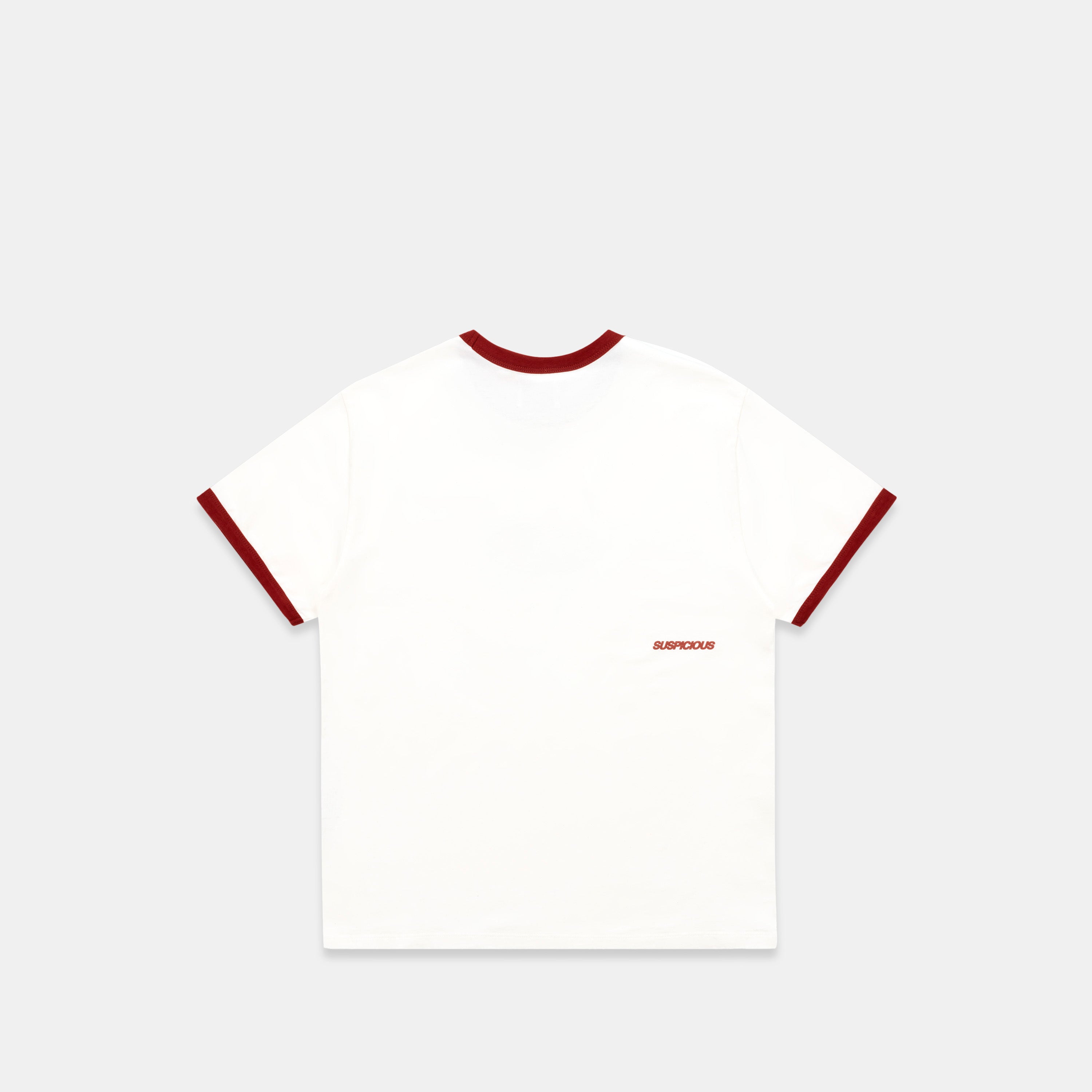 Badge Ringer Tee - Red – Suspicious Antwerp
