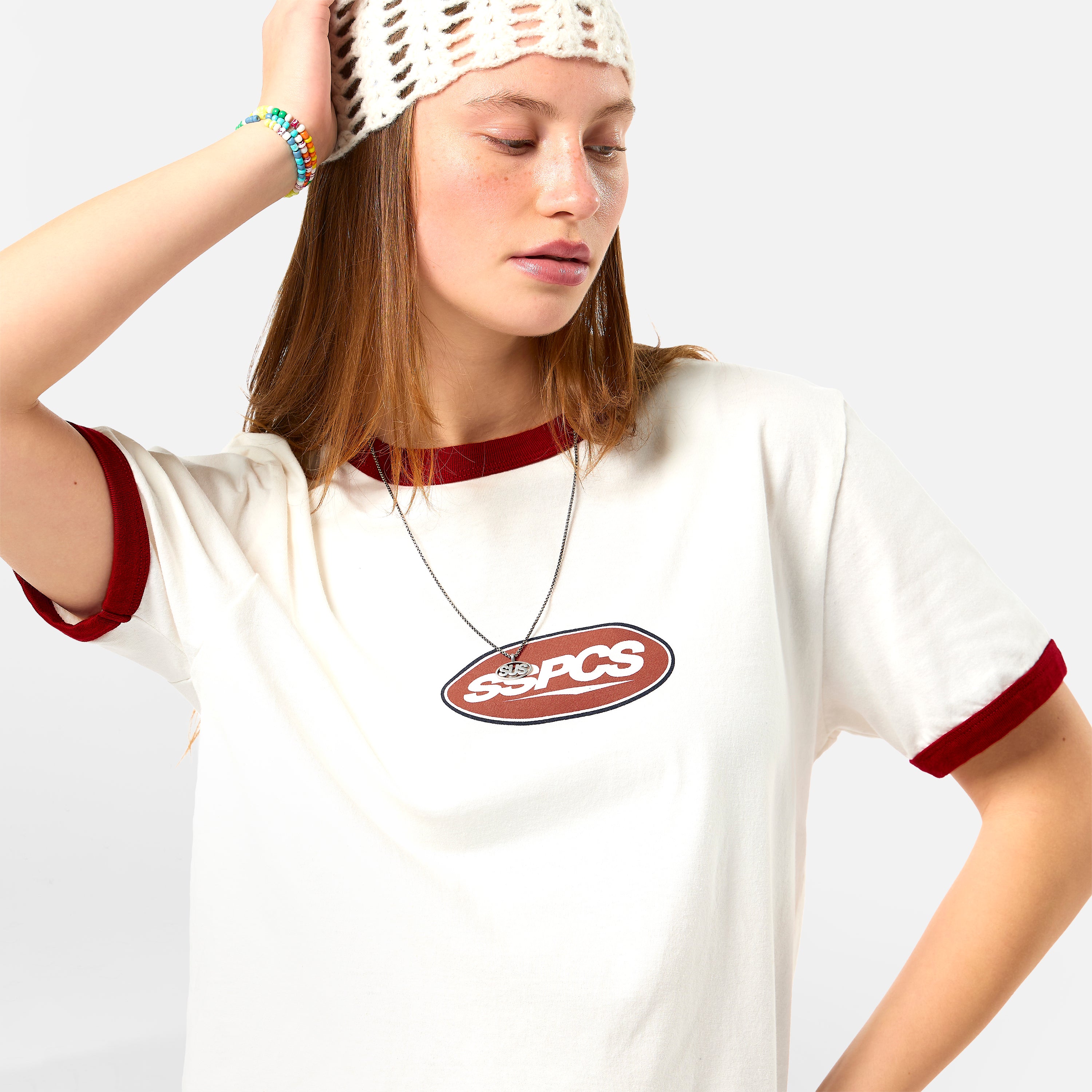 Badge Ringer Tee - Red – Suspicious Antwerp