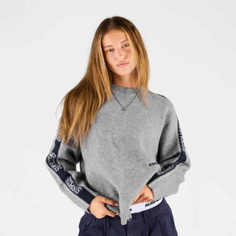 Winter 1 / Band Knitted Sweat - Heather Grey