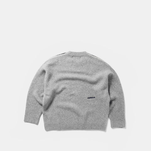 Winter 1 / Band Knitted Sweat - Heather Grey