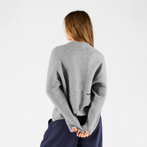 Winter 1 / Band Knitted Sweat - Heather Grey