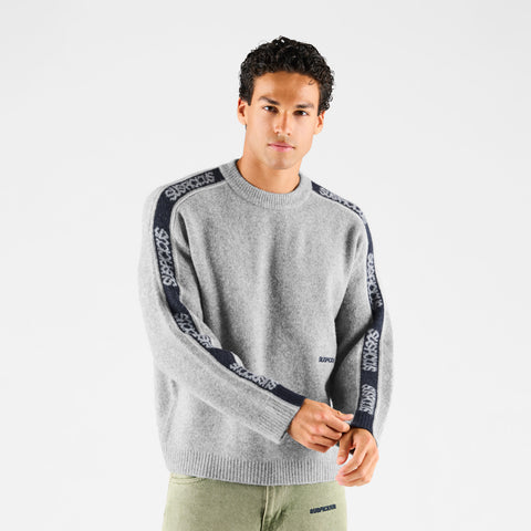 Winter 1 / Band Knitted Sweat - Heather Grey