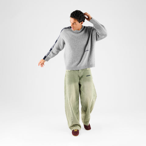 Winter 1 / Band Knitted Sweat - Heather Grey