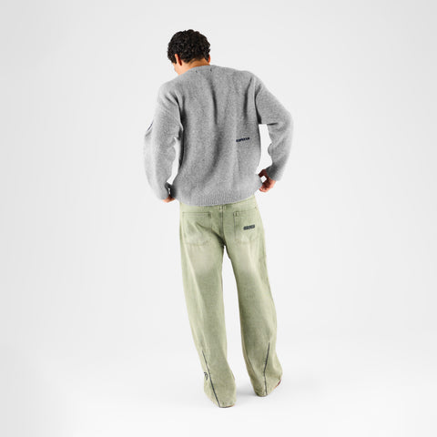 Winter 1 / Band Knitted Sweat - Heather Grey