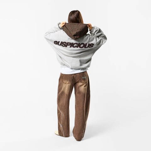 Leopard / Base Hoodie - Neutral Heather