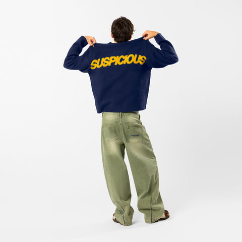 Camo / Base Knitted Sweat - Deep Navy