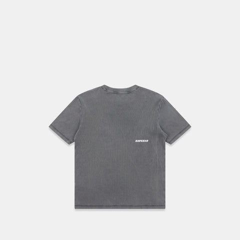 Leopard / Base Rib Tee - Washed Charcoal