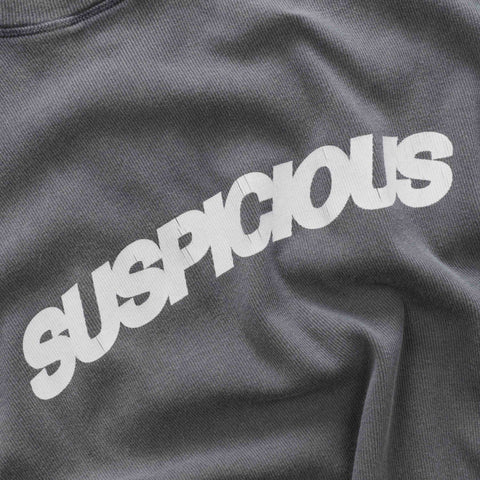 Leopard / Base Rib Tee - Washed Charcoal