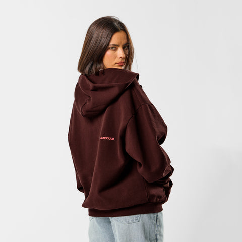 Camo / Base Zip-Up Hoodie - Burnt Mahogany