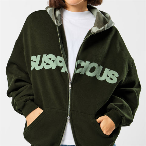 Camo / Base Zip-Up Hoodie - Tarmac