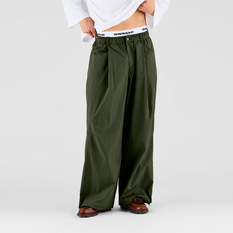 Summer Breeze / Basic Big Tech Pants - Hunter