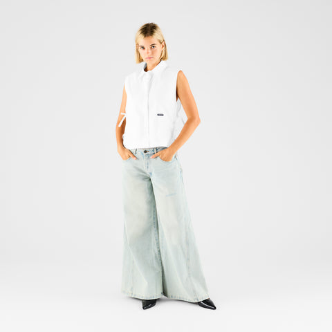 Basics / Basic W Bow Tabard Shirt - White