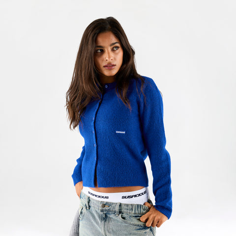 Women Drop / Basic W Cardigan - Big Blue