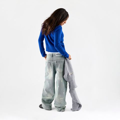 Women Drop / Basic W Cardigan - Big Blue