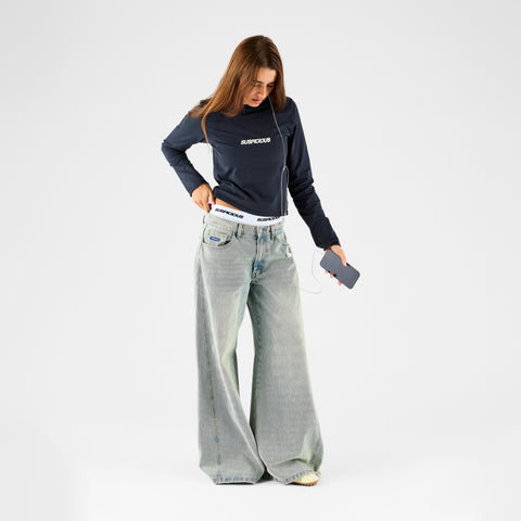 Women Drop / Basic W Jeans - Blue Dust