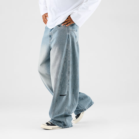 Suspicious Cowboys / Bleached Star Barrel Jeans - Washed Blue