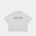 Summer Stripes / Blue Layered SSPCS Applique Tee - Ash