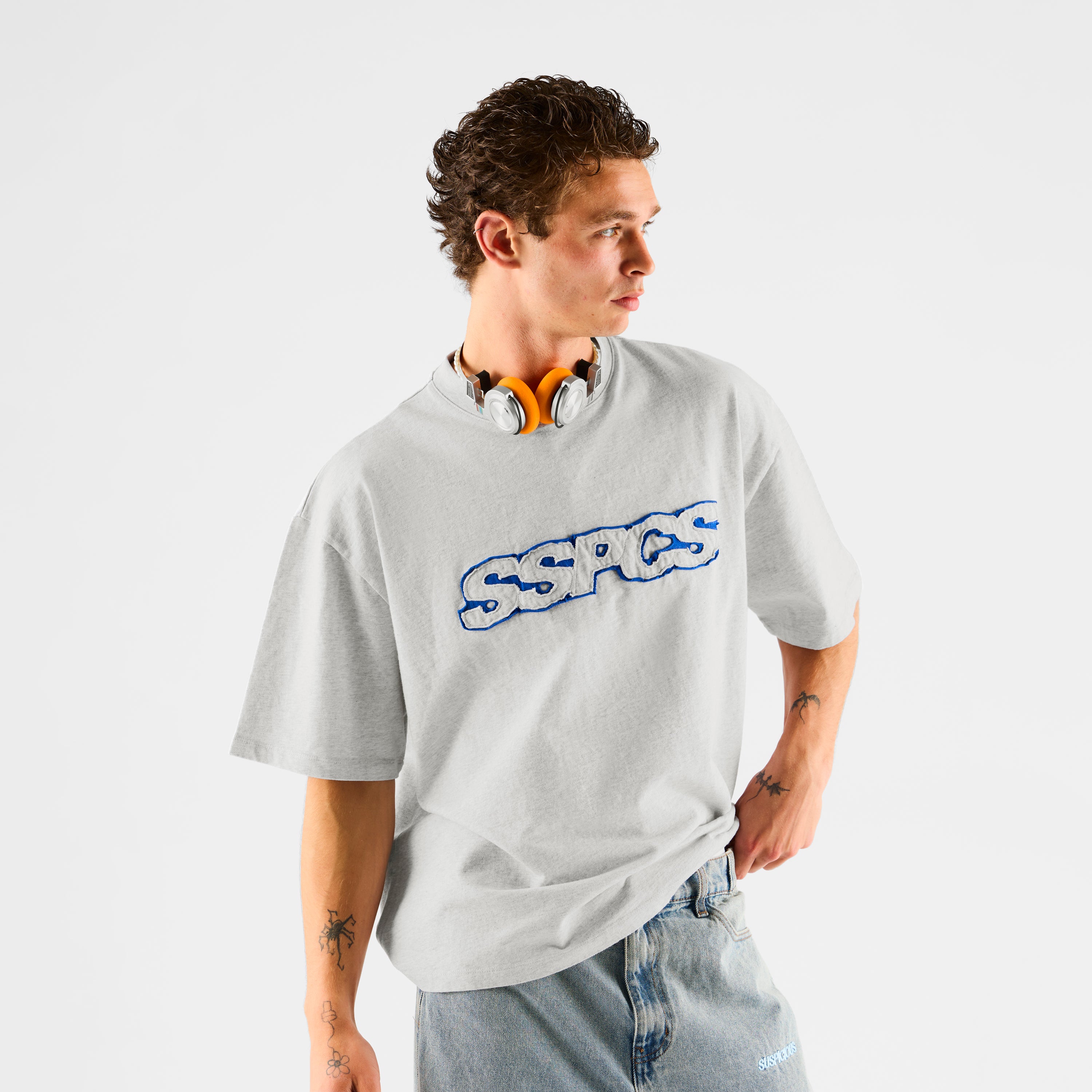 Blue Layered SSPCS Applique Tee - Ash – Suspicious Antwerp