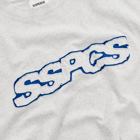 Summer Stripes / Blue Layered SSPCS Applique Tee - Ash